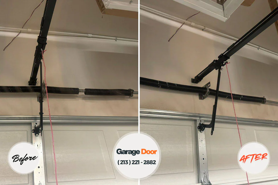 Before and after: garage door company Humboldt, TN